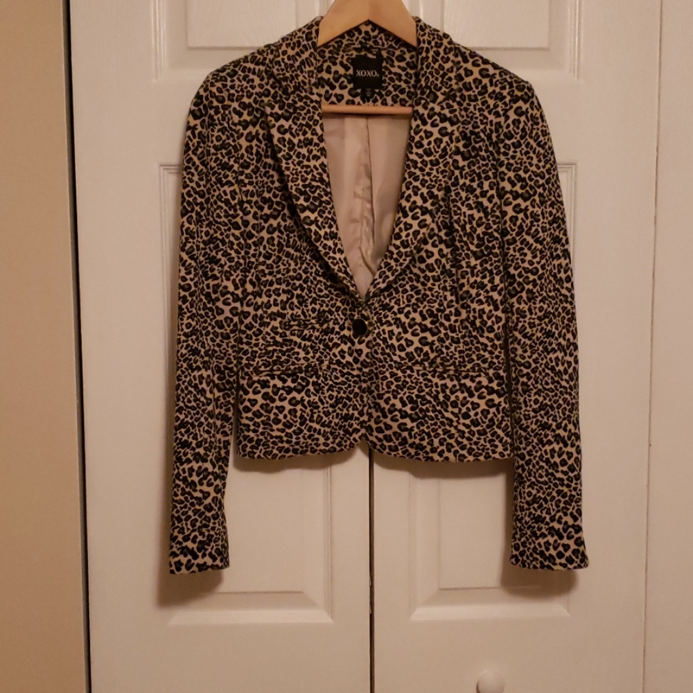 Xoxo Animal Print Blazer XS